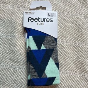 Feetures Elite Light Cushion Mini Crew Size Large Peak Ocean